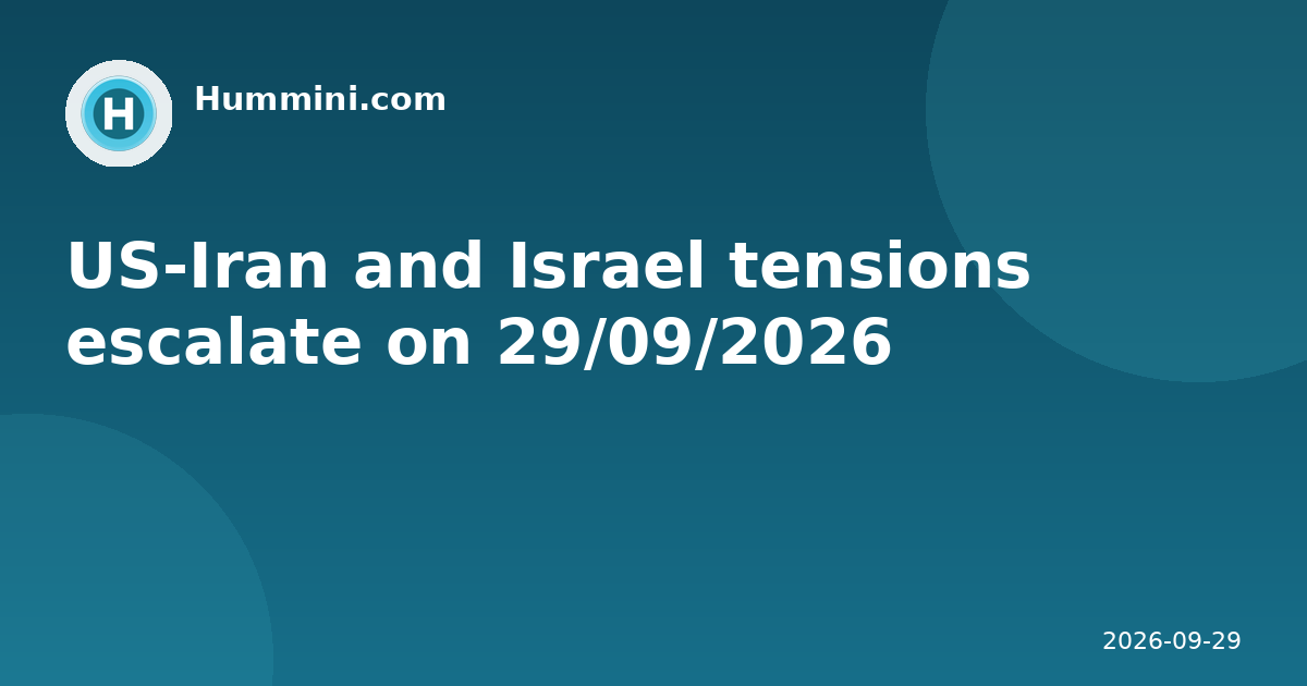 US-Iran and Israel tensions escalate on 29/09/2026