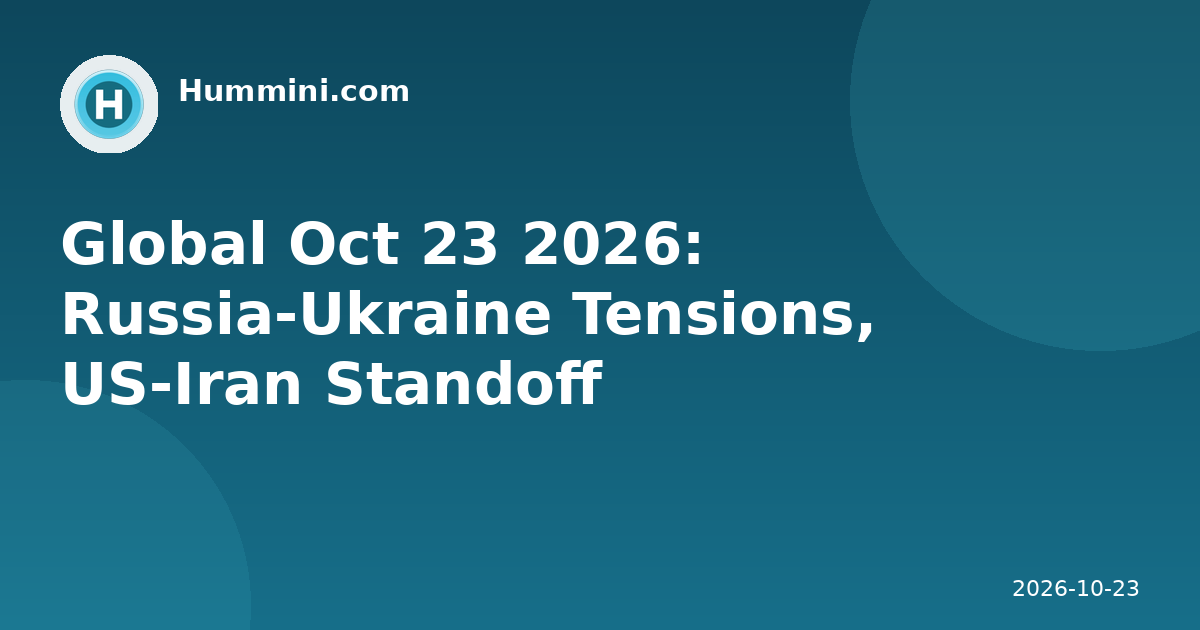Global Oct 23 2026: Russia-Ukraine Tensions, US-Iran Standoff