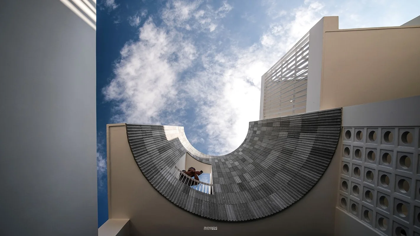 Architectural Marvel: A Curved House on an Irregularly Shaped Plot