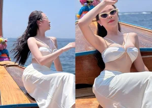 Actress Kim Oanh Flaunts Stunning Bikini Body on Romantic Honeymoon - image 3