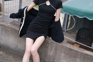 IESS Xiao Liu - Black Cheongsam and Nude Tights Cultural Fusion - image 21