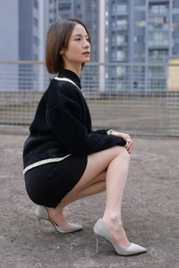 IESS Xiao Liu - Black Cheongsam and Nude Tights Cultural Fusion - image 50