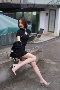IESS Xiao Liu - Black Cheongsam and Nude Tights Cultural Fusion - image 90