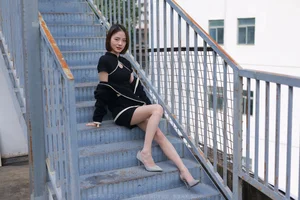 IESS Xiao Liu - Black Cheongsam and Nude Tights Cultural Fusion - image 87