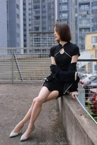 IESS Xiao Liu - Black Cheongsam and Nude Tights Cultural Fusion - image 35