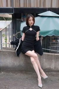 IESS Xiao Liu - Black Cheongsam and Nude Tights Cultural Fusion - image 42
