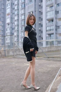 IESS Xiao Liu - Black Cheongsam and Nude Tights Cultural Fusion - image 38