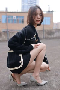 IESS Xiao Liu - Black Cheongsam and Nude Tights Cultural Fusion - image 17