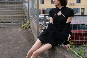 IESS Xiao Liu - Black Cheongsam and Nude Tights Cultural Fusion - image 41