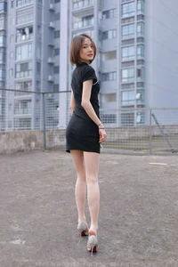 IESS Xiao Liu - Black Cheongsam and Nude Tights Cultural Fusion - image 61