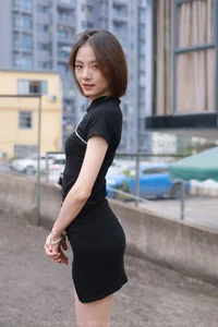 IESS Xiao Liu - Black Cheongsam and Nude Tights Cultural Fusion - image 89