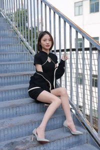 IESS Xiao Liu - Black Cheongsam and Nude Tights Cultural Fusion - image 30