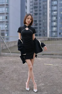 IESS Xiao Liu - Black Cheongsam and Nude Tights Cultural Fusion - image 47