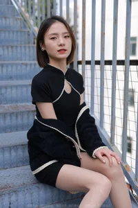 IESS Xiao Liu - Black Cheongsam and Nude Tights Cultural Fusion - image 69