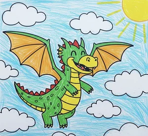 100+ Simple and Unique Dragon Drawing Ideas to Try Yourself - image 22