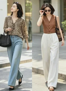 Elegant Summer Style: How Women in Their 40s and 50s Can Rock Wide-Leg Pants and Low Heels - image 9