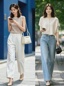 Elegant Summer Style: How Women in Their 40s and 50s Can Rock Wide-Leg Pants and Low Heels - image 2