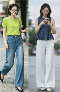 Elegant Summer Style: How Women in Their 40s and 50s Can Rock Wide-Leg Pants and Low Heels - image 6