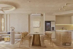Elegant 111m2 Saigon Apartment Design: A Warm Beige Urban Retreat with Resort-Style Vibes - image 3