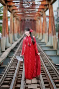 Graceful Red Ao Dai: A Timeless Blend of Vietnamese Tradition and Modernity. - image 5