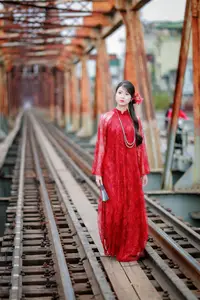 Graceful Red Ao Dai: A Timeless Blend of Vietnamese Tradition and Modernity. - image 0