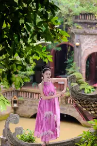 Timeless Grace: Vietnamese Woman's Modern Elegance Amidst Ancient Architecture. - image 9