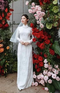 Diem My 9x Stunning Phoenix Embroidered Wedding Ao Dai - image 1