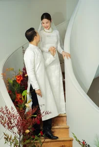 Diem My 9x Stunning Phoenix Embroidered Wedding Ao Dai - image 4