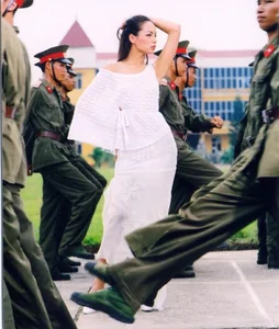 Vietnamese Star Kaity Nguyen Celebrates National Pride with Red Flag Photoshoot - image 0