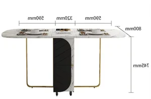 BA36 Smart Foldable Dining Table: Space-Saving Modern Home Design - image 4