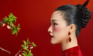 Hoang Oanh Radiates Elegance at 34 in Stunning Lunar New Year Spring Photoshoot - image 3