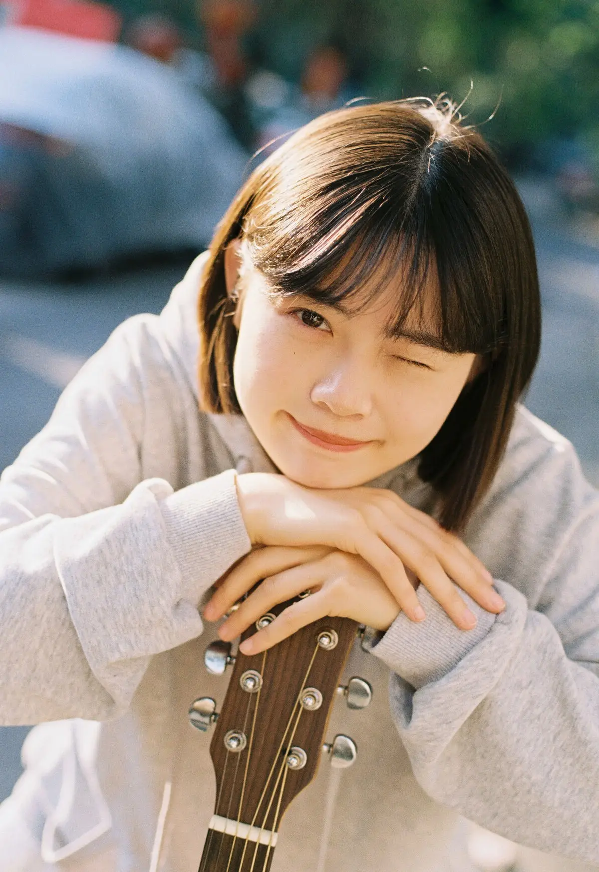 Discover Xin Yue's Captivating Youthful Charm with Guitar in the YiTuYu Vol.8587 Collection.
