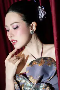 Radiant Actress in Elegant Stage Costume, Her Graceful Beauty Captivates Every Gaze on Stage. - image 6