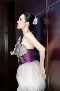 Radiant Actress in Elegant Stage Costume, Her Graceful Beauty Captivates Every Gaze on Stage. - image 5