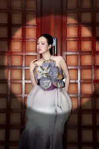 Radiant Actress in Elegant Stage Costume, Her Graceful Beauty Captivates Every Gaze on Stage. - image 9
