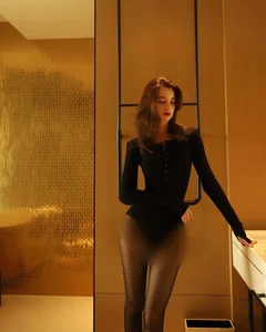 Stunning Mixed-Race Model Showcases Elegant Curves in Chic Bodysuit Fashion Gallery - image 5