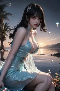 AI Generated Yunluo: Captivating Asian Beauty in Elegant White Dress - Modern Traditional Charm. - image 5