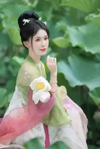 Xu Jin Huan's Serene Hanfu Beauty Amidst Lotus Pond - YiTuYu Vol.8702 Photoshoot - image 3