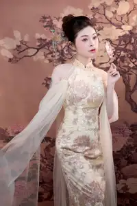 Captivating Asian Beauty: Elegant Woman in Traditional Attire Adorned with Exquisite Pearls. - image 3