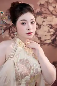 Captivating Asian Beauty: Elegant Woman in Traditional Attire Adorned with Exquisite Pearls. - image 8