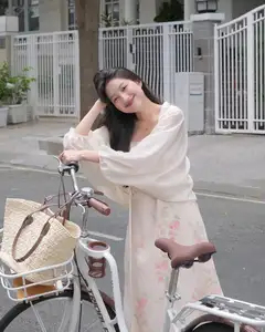 Girl in Floral Off-Shoulder Dress, Clear Umbrella: Fresh Summer Street Style - image 0