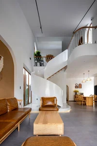 Stunning 170m² Da Nang Home: Terracotta Facade and Spiral Stairs - image 22