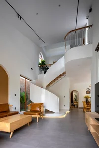Stunning 170m² Da Nang Home: Terracotta Facade and Spiral Stairs - image 8