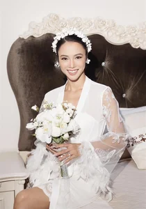 Bold Bridal Trends: Vietnamese Celebrities Shining in Sheer and Transparent Wedding Dresses - image 8