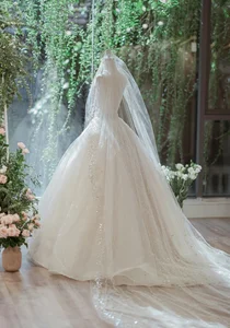 Bold Bridal Trends: Vietnamese Celebrities Shining in Sheer and Transparent Wedding Dresses - image 3