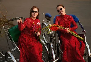 Vietnamese Beauties Celebrate Spring in Traditional Ao Dai Fashion - image 7
