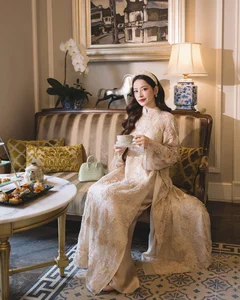 Vietnamese Beauties Celebrate Spring in Traditional Ao Dai Fashion - image 1
