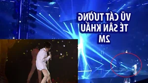 Memorable Stage Falls of Vietnamese Celebrities: Anh Thu's Live TV Slip - image 4