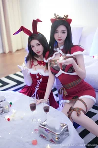 Elegant Twin Fashion Photography: Tao Zhi Yao Yao in YouMi Vol.1192 Collection – Stunning Aesthetic Portraits and High-Fashion Style Inspiration - image 8