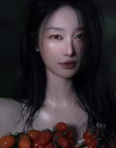 Jun Vu's New Photoshoot Goes Viral: Alluring Dewy Beauty with Cherry Tomatoes - image 3